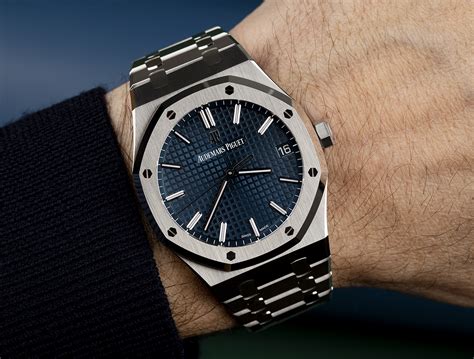 audemars piguet royal oak blue dial automatic|Audemars Piguet royal oak selfwinding.